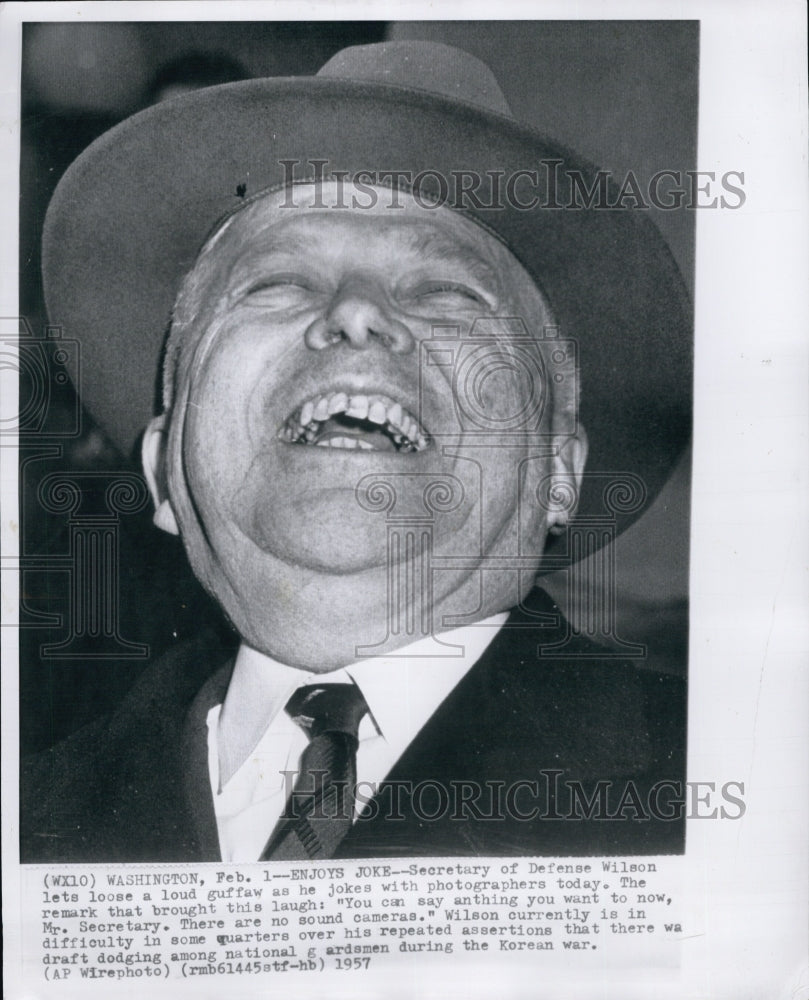 1957 Press Photo Secretary Defense Wilson - Historic Images