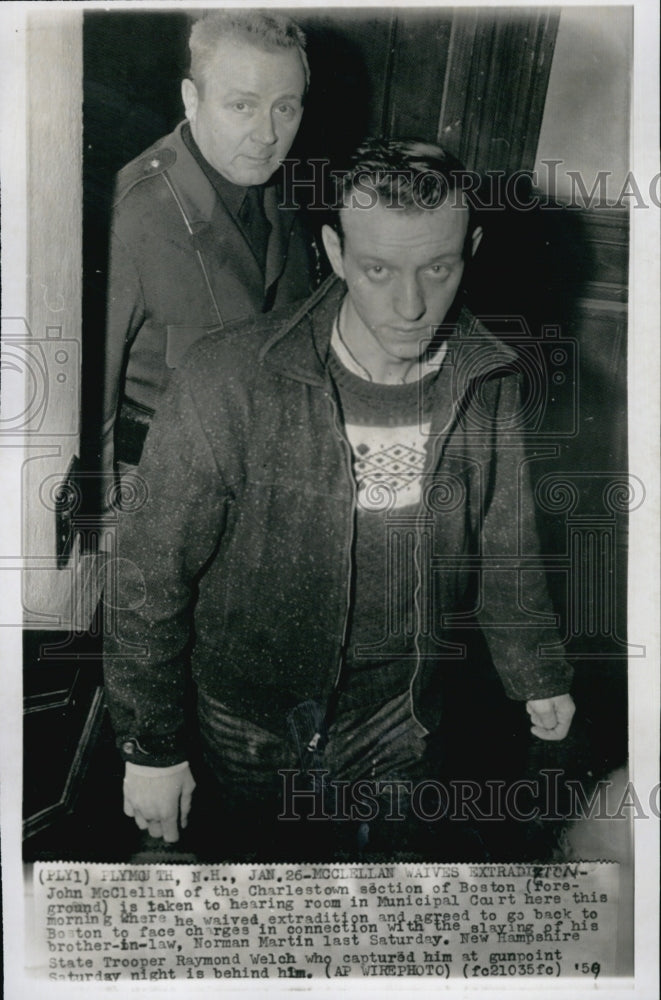 1959 Press Photo John McClellan held for a murder - Historic Images