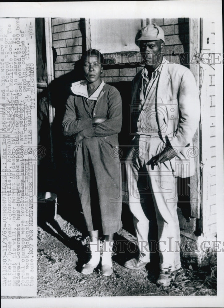 1963 Press Photo Max Roy McKenzie &amp; his wife - Historic Images