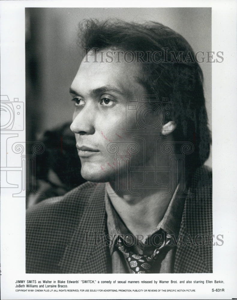 1991 Press Photo Jimmy Smits as Walter in &quot;Switch&quot; - Historic Images