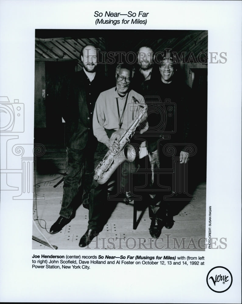 1992 Press Photo Musician Joe Henderson and J Scofield,D holland,A foster - Historic Images