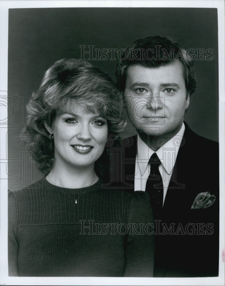 Press Photo Actor Ron Hendren &amp; Mary Hart - Historic Images