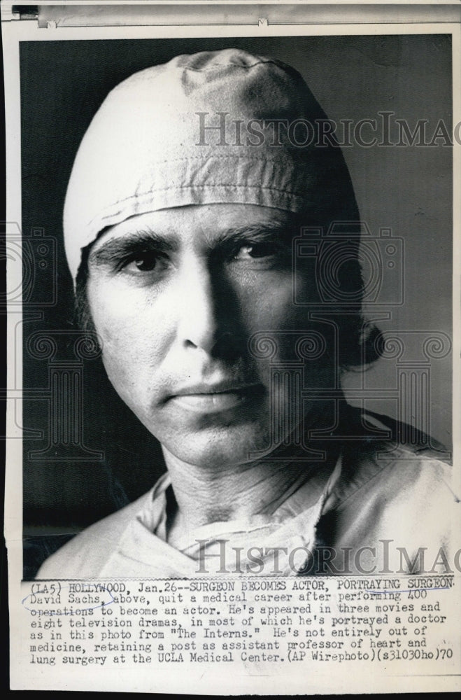 1970 Press Photo David Sachs - Historic Images