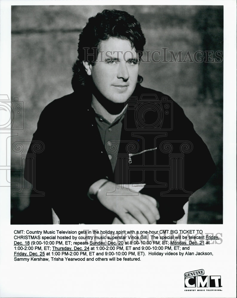 2003 Press Photo Vince Gill, Country Music Singer on CMT - Historic Images