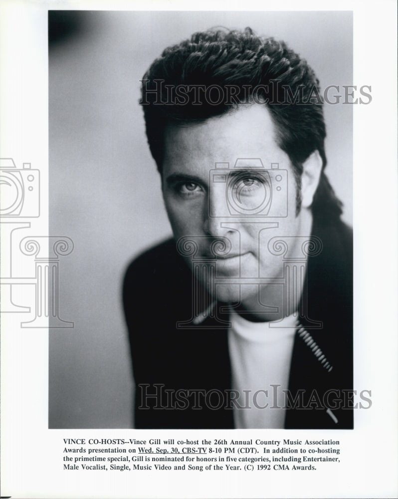 Press Photo Vince Gill to co-host Country Music Association Awards - Historic Images