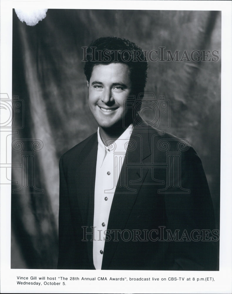 Press Photo Vince Gill to host the CMA Awards - Historic Images