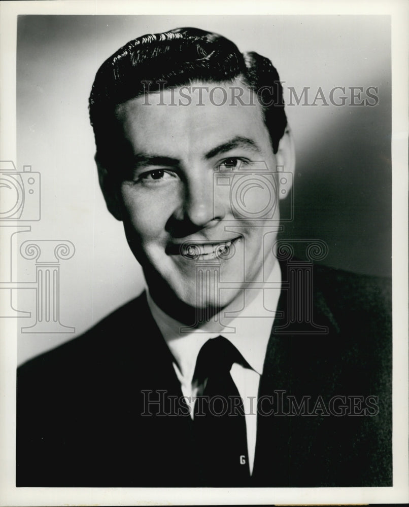 1958 Press Photo Johnny Gilbert &quot;Music Bingo&quot; - Historic Images