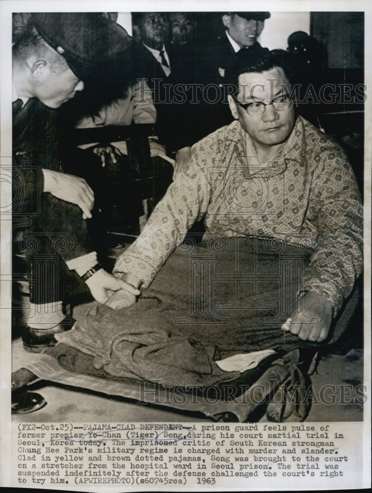 1963 Press Photo Former Premier To-Chan on Trial in Seoul - Historic Images