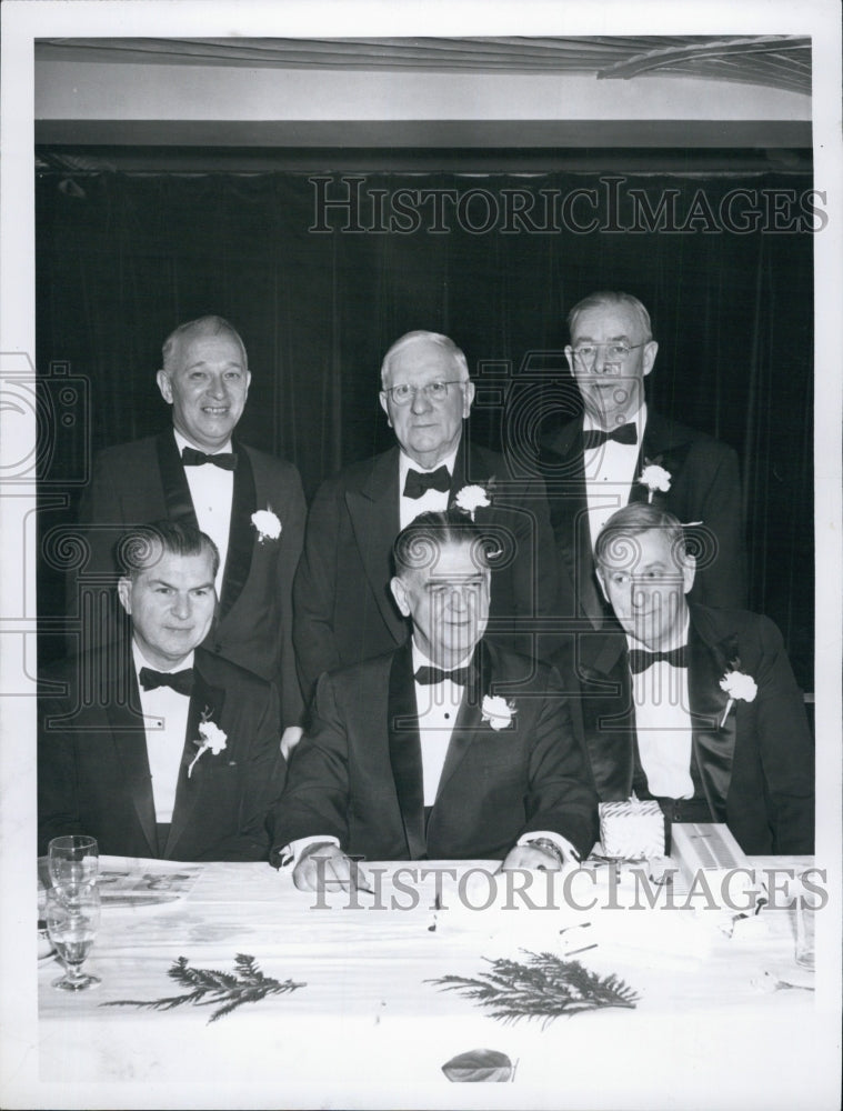 1958 Press Photo Mars Elks Assn.Dr W F Maguire,HL Blackledge,Judge JE Fenton - Historic Images