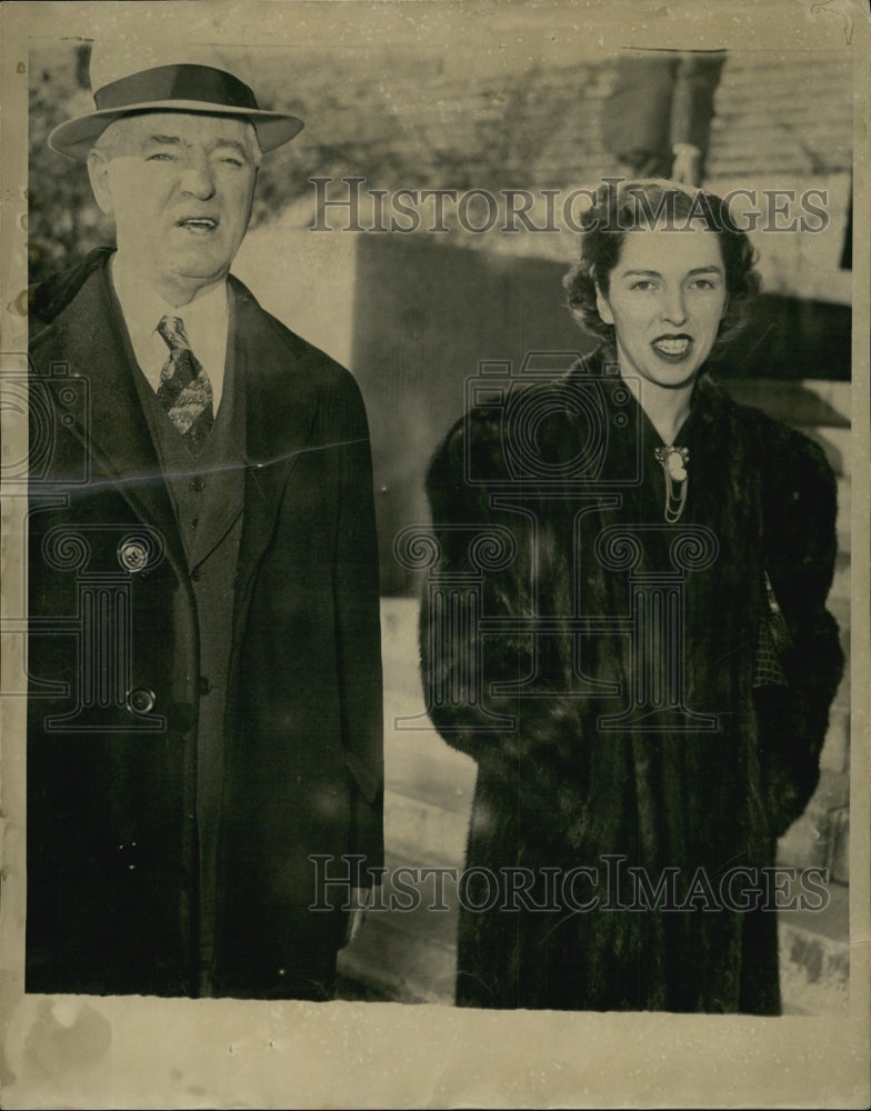 1938 John Curley and daughter Mrs Stanton White - Historic Images