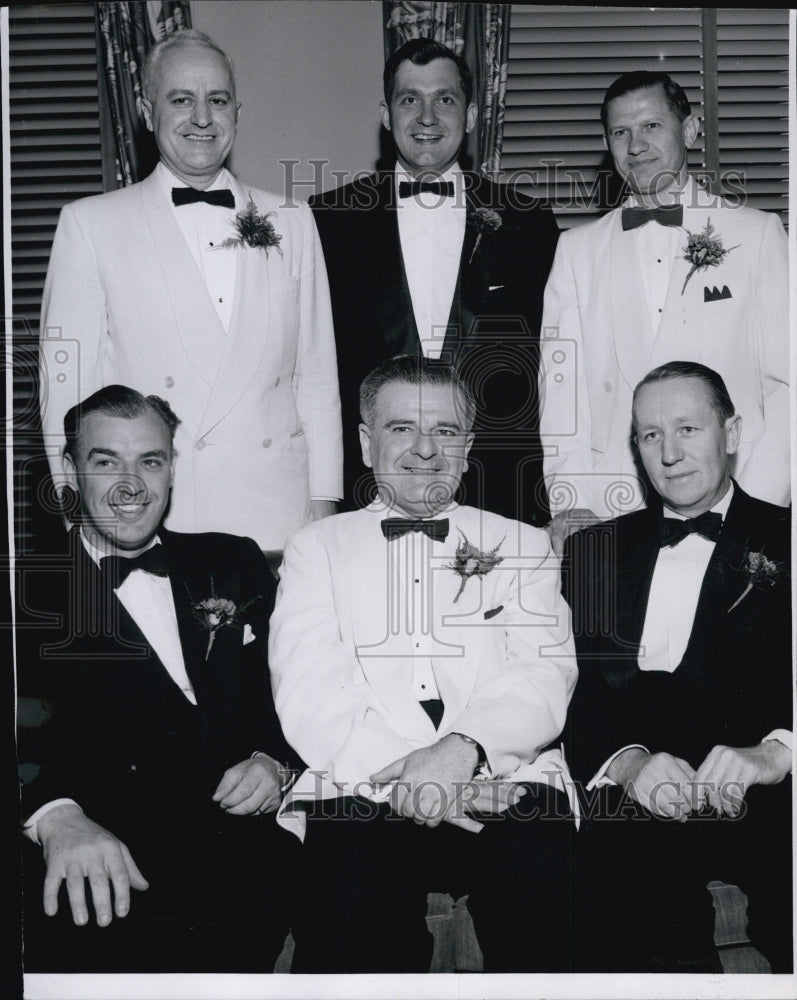 1954 Press Photo Lt Gov Whittier,JB Silverio,Mayor Capeless,A Julian,S Conte - Historic Images