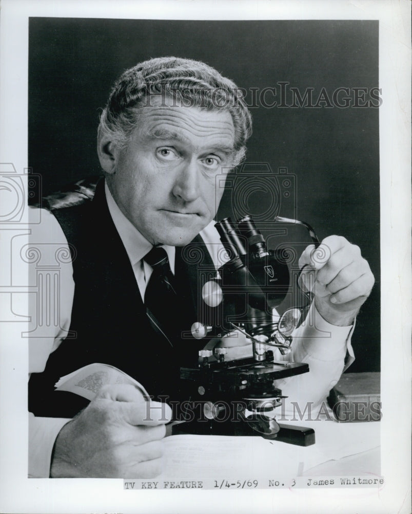 1969 Press Photo Actor James Whitmore - Historic Images