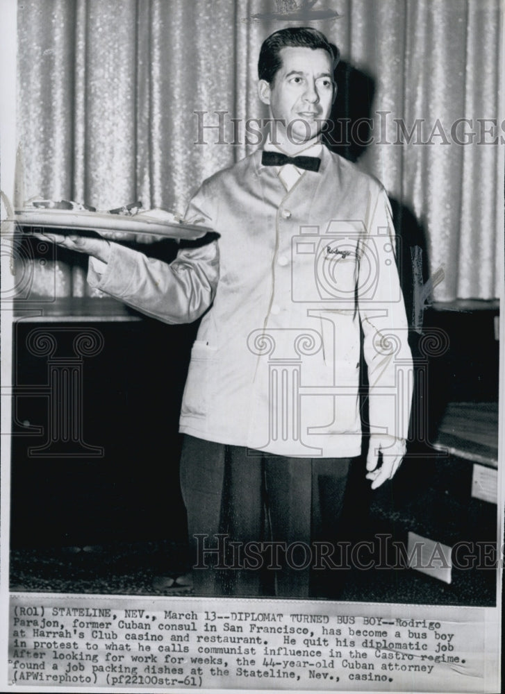 1962 Press Photo Former Cuban Consul,Rodrigo Parajohn - Historic Images