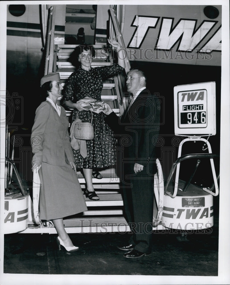 1956 Press Photo Doris Trocchi Massachusetts Association Retarded Children - Historic Images