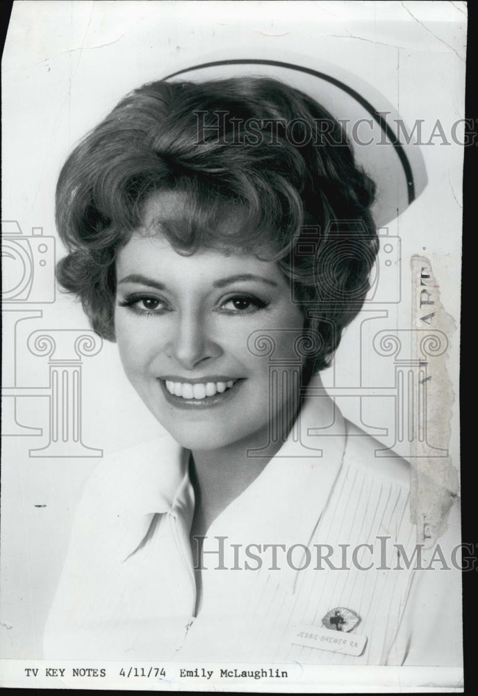 1975 Press Photo Emily McLaughlin on "General Hospital" - Historic Images
