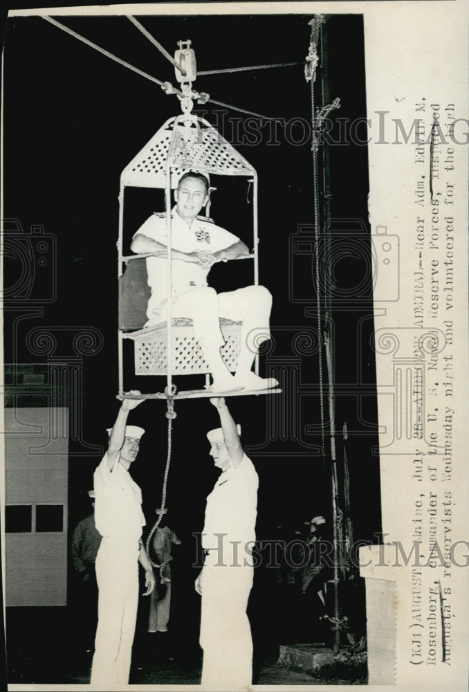 Press Photo Rear Admiral Edwin M. Rosenberg Navy Reserve - Historic Images