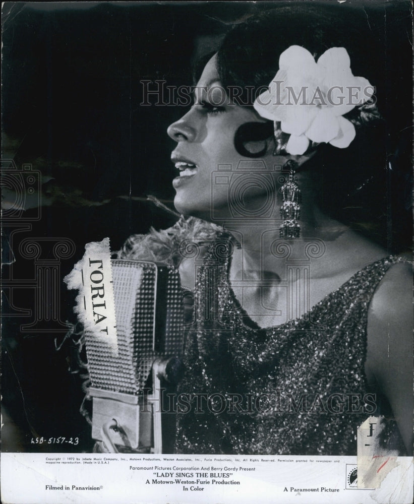 1973 Press Photo Singer Diana Ross in &quot;Lady Sings the Blues&quot; - Historic Images