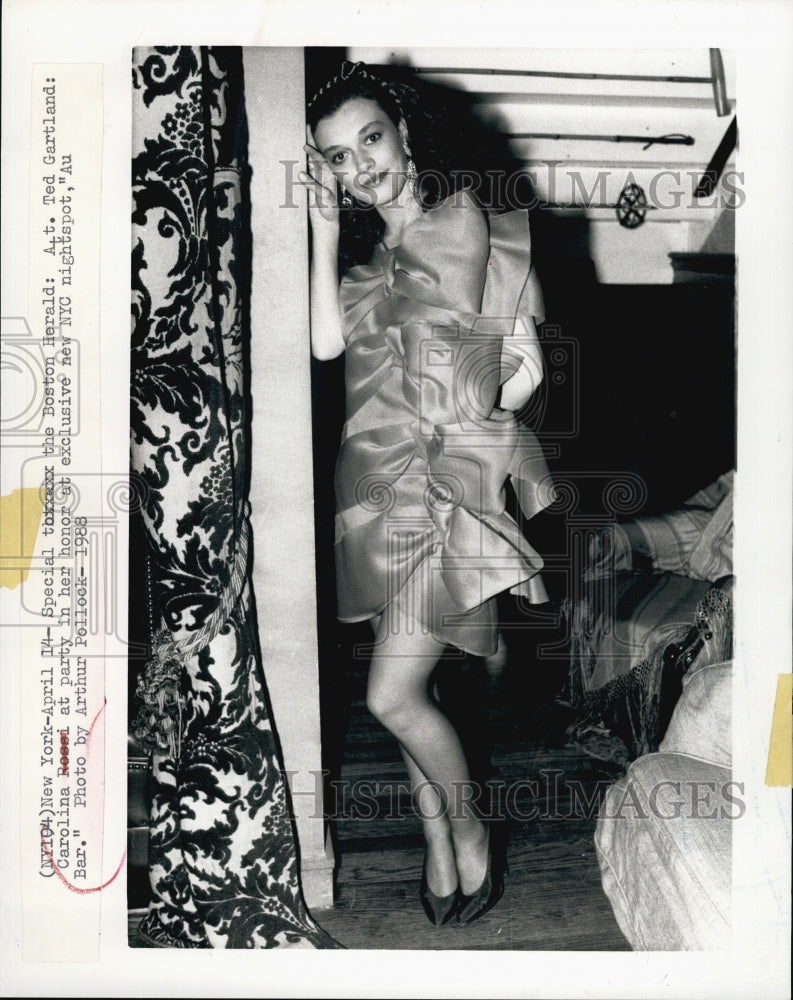 1988 Press Photo Carolina Reed at "Au Bar" - Historic Images