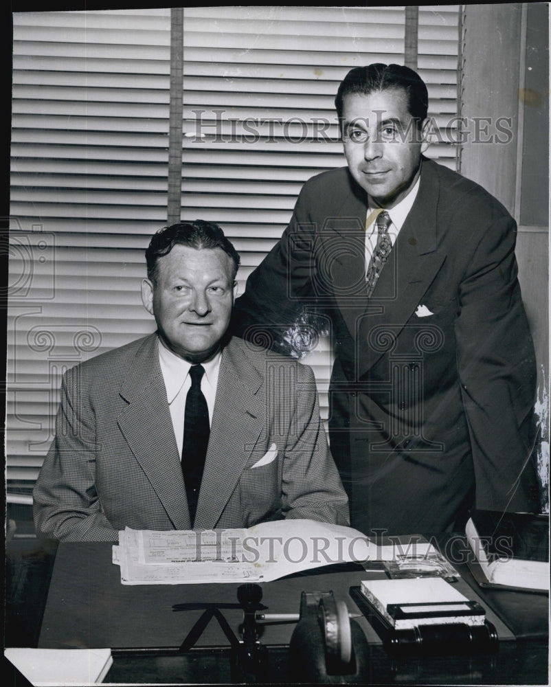 1951 Press Photo Simon Helman and Mathew Brown Combined Jewish Appeal - Historic Images