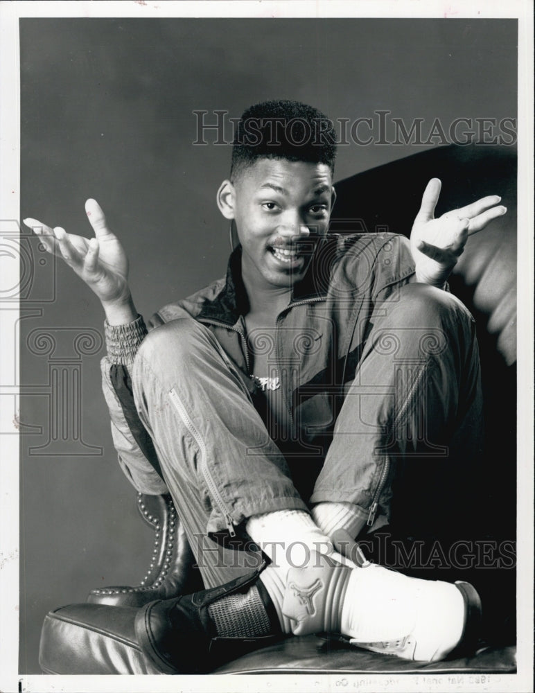 1990 Press Photo Will Smith on "The Fresh Prince of Bel-Air" - Historic Images