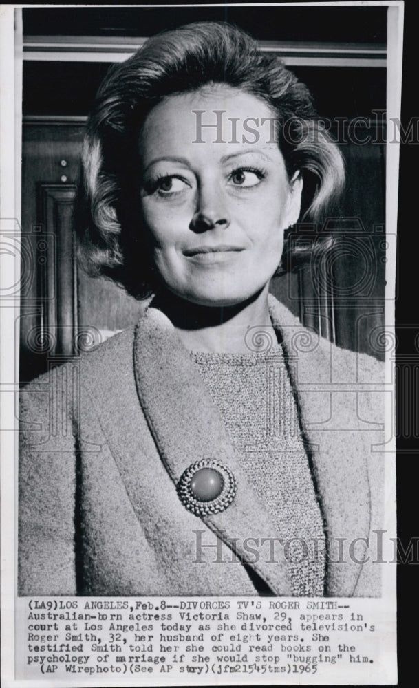 1965 Press Photo Actress Victoria Smith - Historic Images