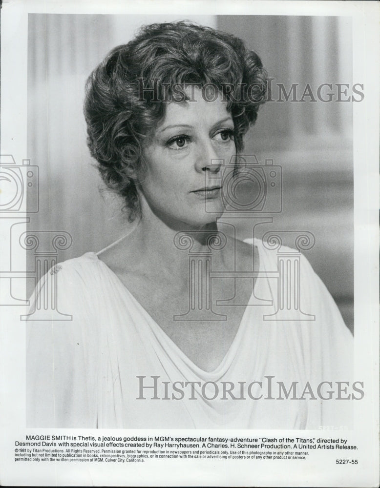 1981 Press Photo Maggie Smith in "Clash of the Titans" - Historic Images