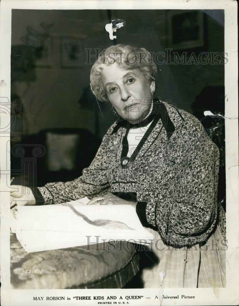 1935 Press Photo May Robson in "Three Kids and a Queen" - Historic Images