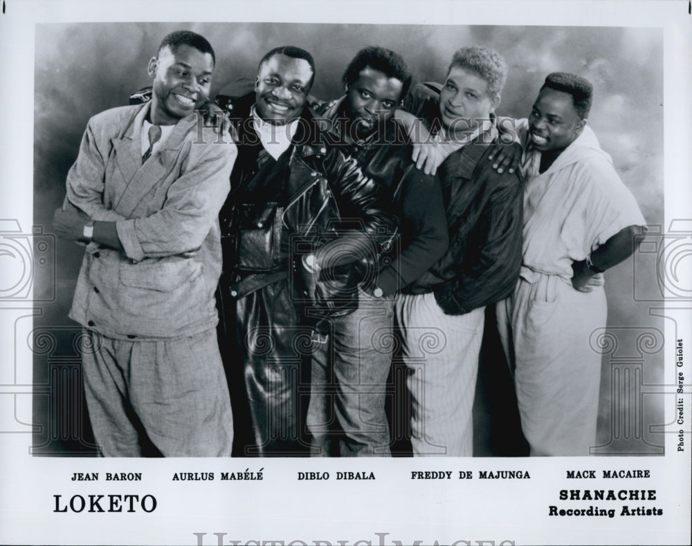 Press Photo Members Of The Band Loketo Pose - Historic Images