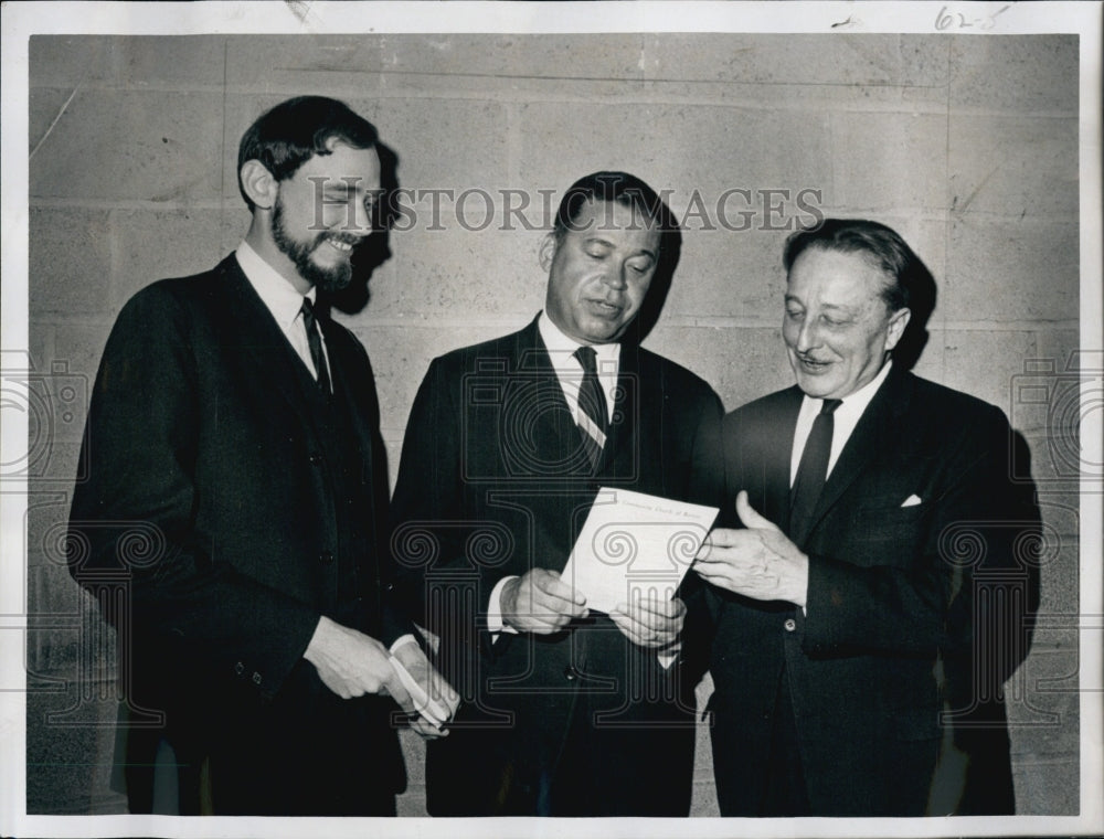 1969 Press Photo Zylman, Brooke, Lothrop of the Community Church of Boston - Historic Images