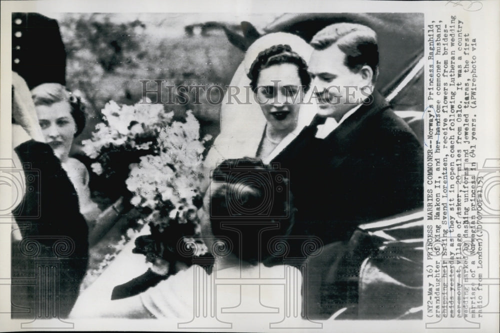 1953 Press Photo Princess Ragnhild of Norway and Husband, Erling Svend Lorentzen - Historic Images