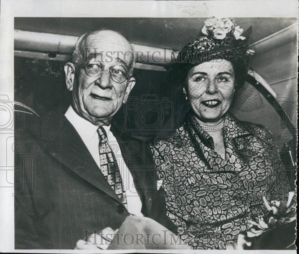 1950 Press Photo Admiral Arthur Japy Hepburn bride Agnes McMahon - Historic Images