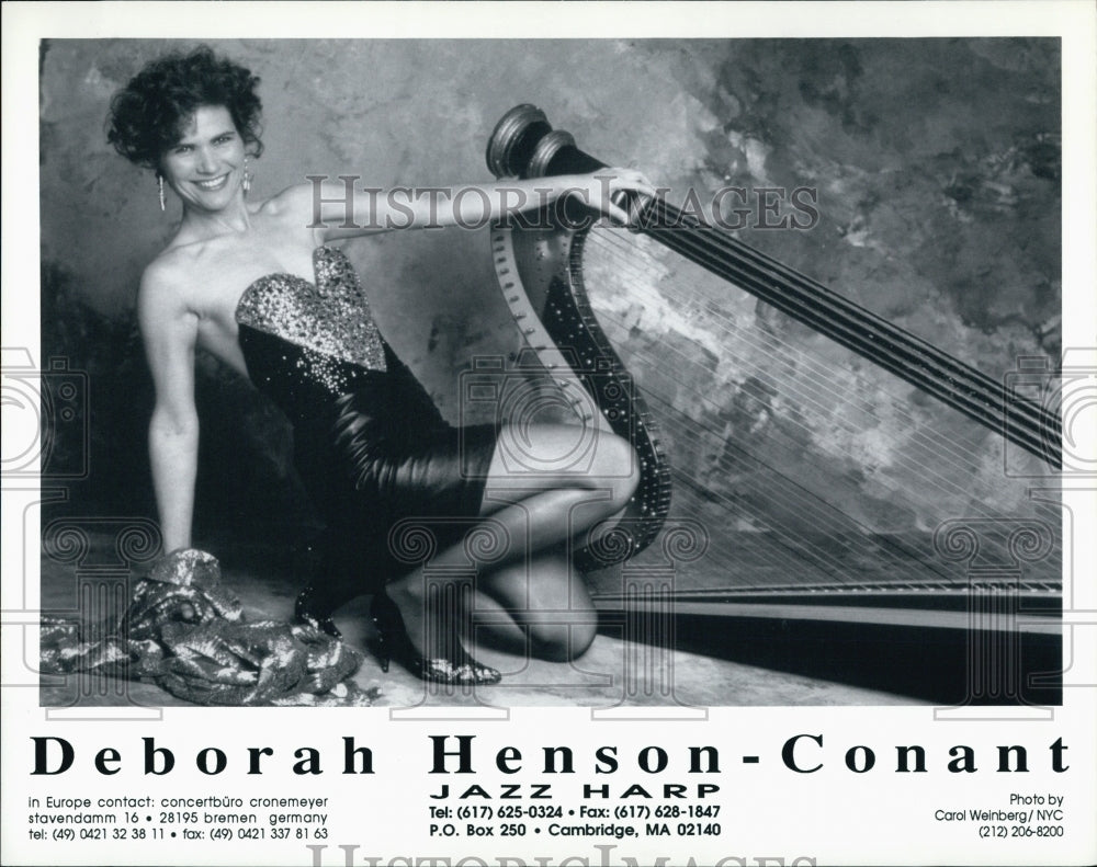 Press Photo Jazz Harp Musician Deborah Henson-Conant - Historic Images