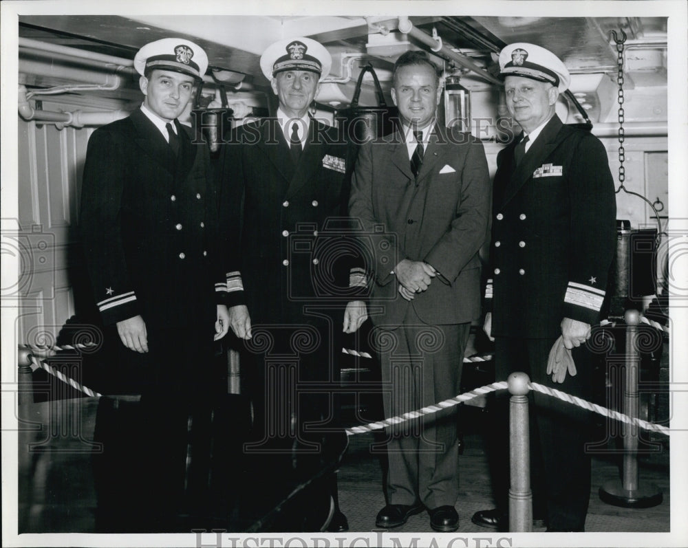 1959 Press Photo Lieut. Edward J. Mellanson, Carl F. Espe, Mr. Asa Phillips - Historic Images