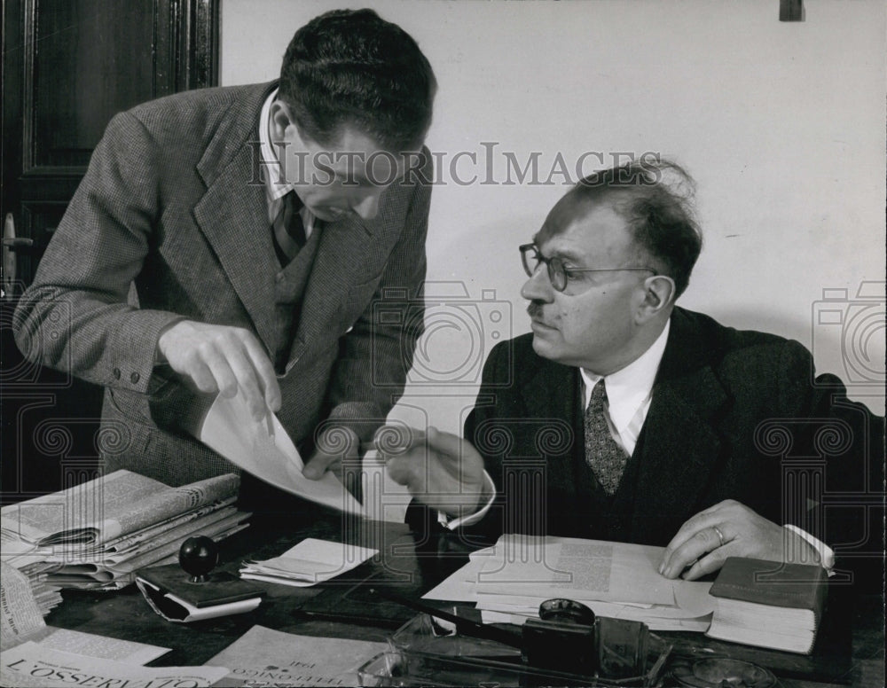 1948 Press Photo Osservatore member Professor Casisio Lolli - Historic Images