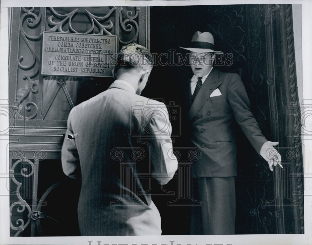 1948 Press Photo Soviet Consul General Lomakin. - Historic Images