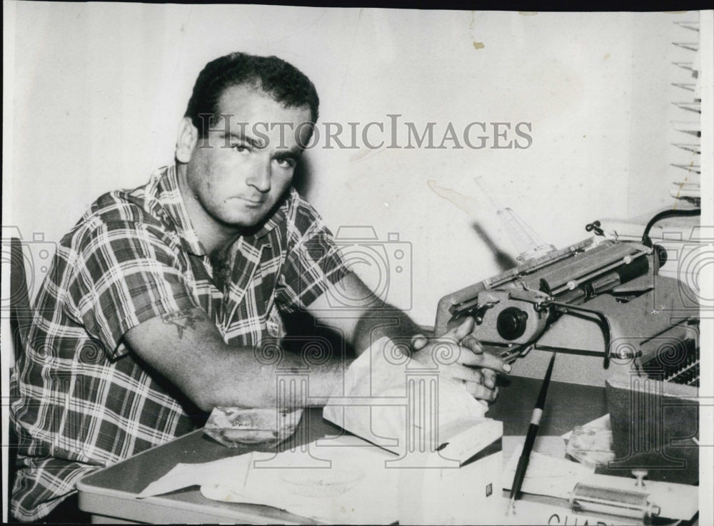 1961 Press Photo Frank Lester Sutton, Admitted killing a man in Oklahoma in 1959 - Historic Images