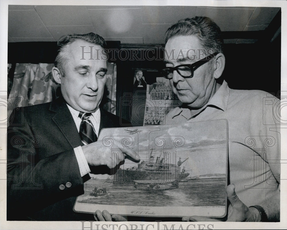 1972 Press Photo Pearl Harbor Survivors Gil Goodwin &amp; Charles Toohet - Historic Images