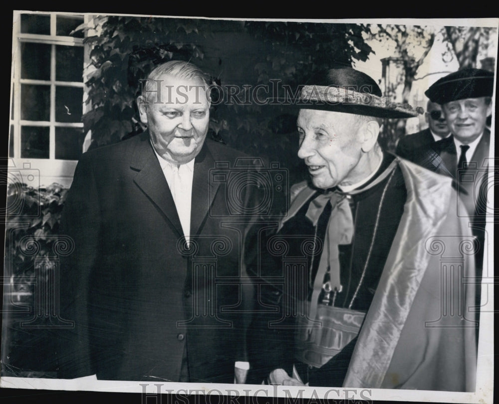 1964 Press Photo West German Chancellor Ludwig Erhard - Historic Images
