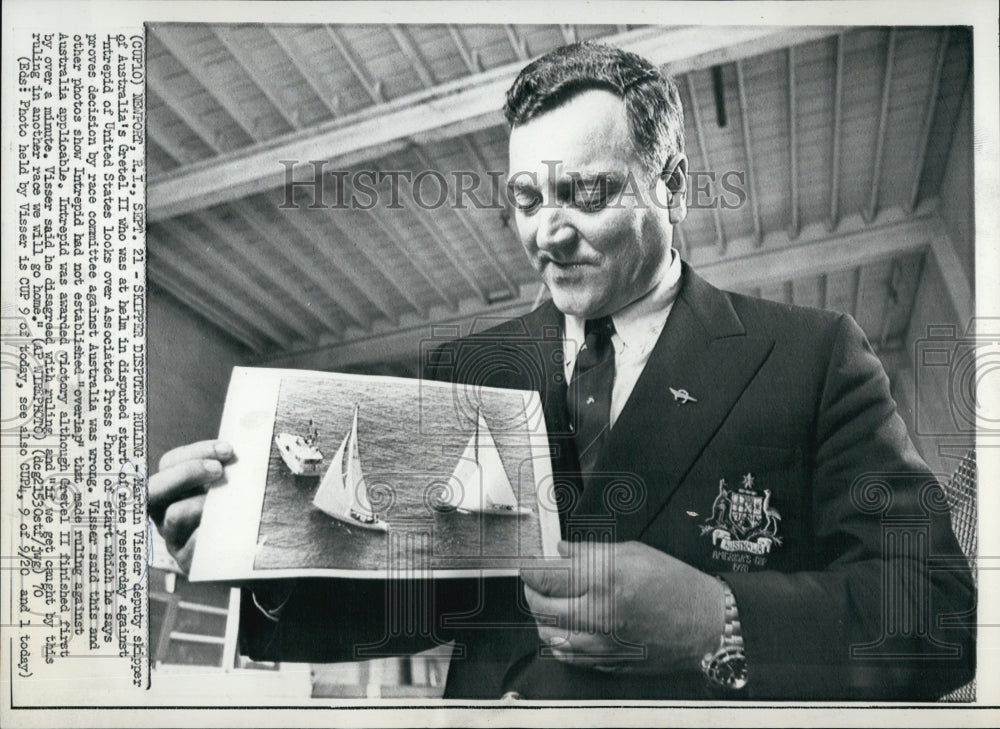 1970 Press Photo Martin Visser deputy skipper of Australia&#39;s Gretel II race agai - Historic Images