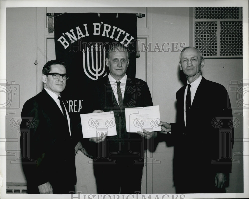 1968 Press Photo Abraham Sherer Bernard Atkinson Irvin Matrose B'nai B'rith Coun - Historic Images