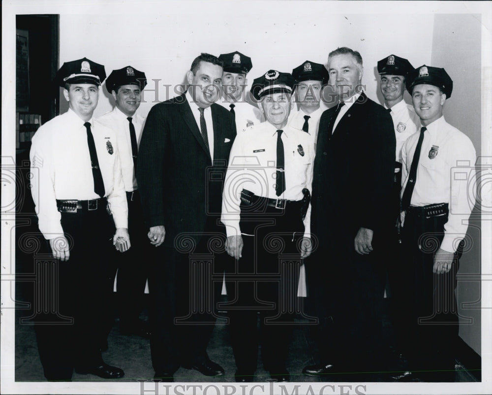 1963 Press Photo Mayor Lawrence Bretta and Police Chief O&#39;Brien - Historic Images