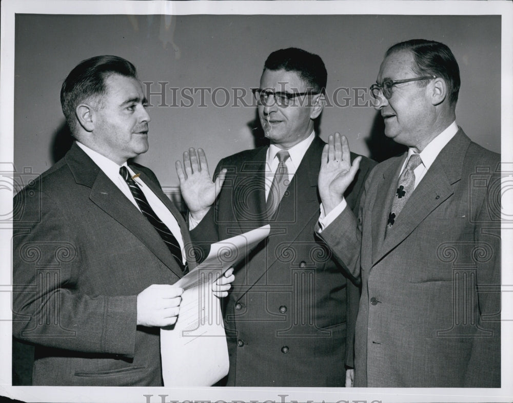 1953 Press Photo Irving Usen, Isadore Stavis, Sec. of State Edward Cronin - Historic Images