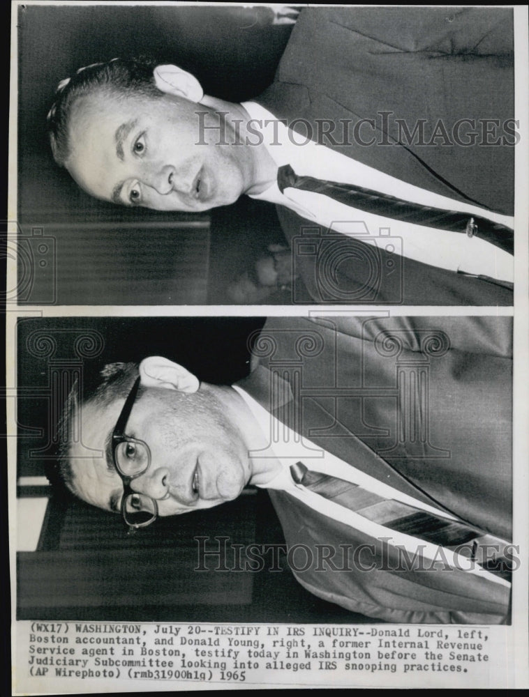 1965 Press Photo Donald Lord Boston Accountant and Donald Young/Former IRS - Historic Images