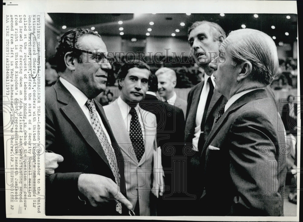1973 Press Photo Lebanon&#39;s Ambassador to U.N. Edouard Ghorra - Historic Images
