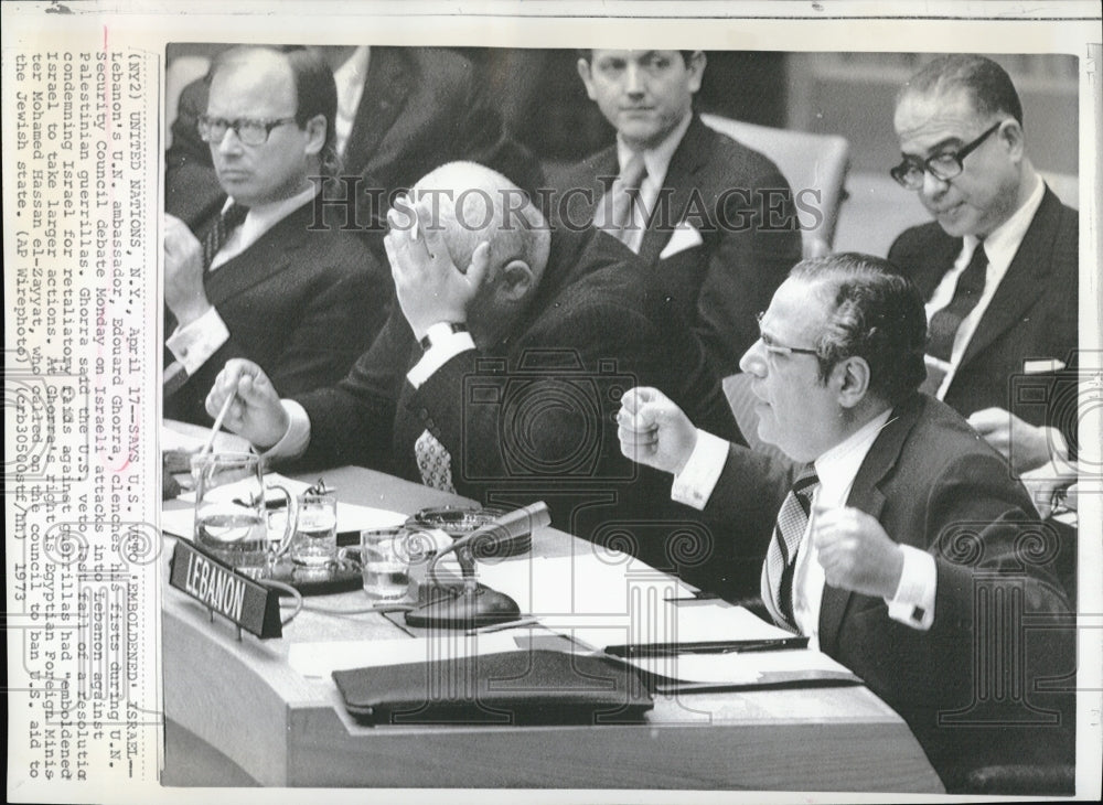 1973 Lebanon's U.N. Ambassador Edouard Ghorra - Historic Images