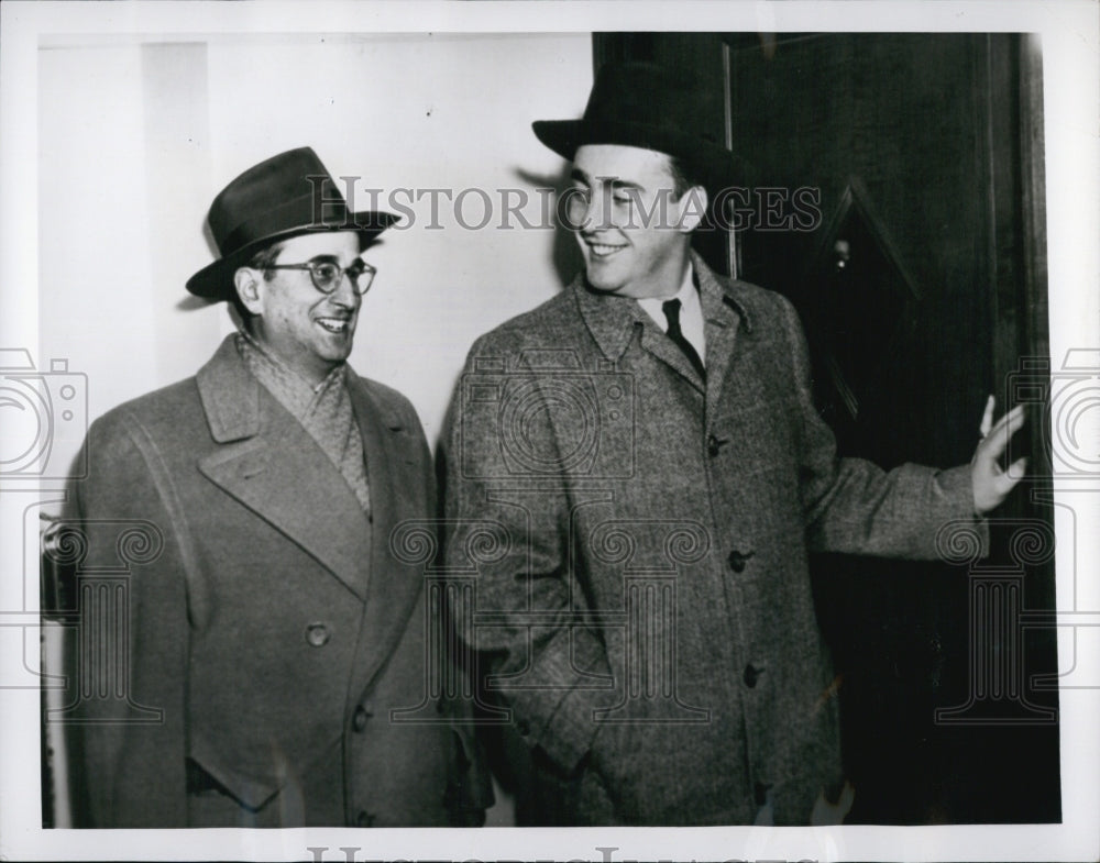 1952 Press Photo Charles Comiskey and Lawyer Bryon Getzoff - Historic Images