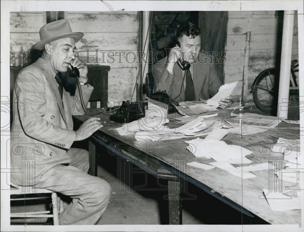 1947 Press Photo Sgt. Robert Fearoni and Trooper Frances Halleoan - Historic Images