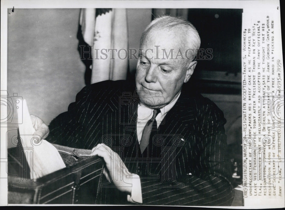 1950 Tracy Voorhees, Army Undersecretary - Historic Images