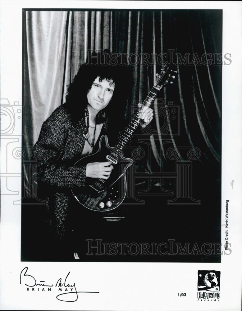 1993 Press Photo Brian May ,Musician with Hollywood Records - Historic Images