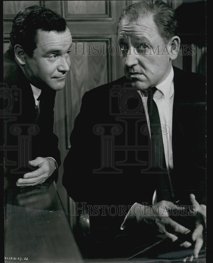 1965 Press Photo Actors Jack Lemmon and Eddie Mayehoff - Historic Images